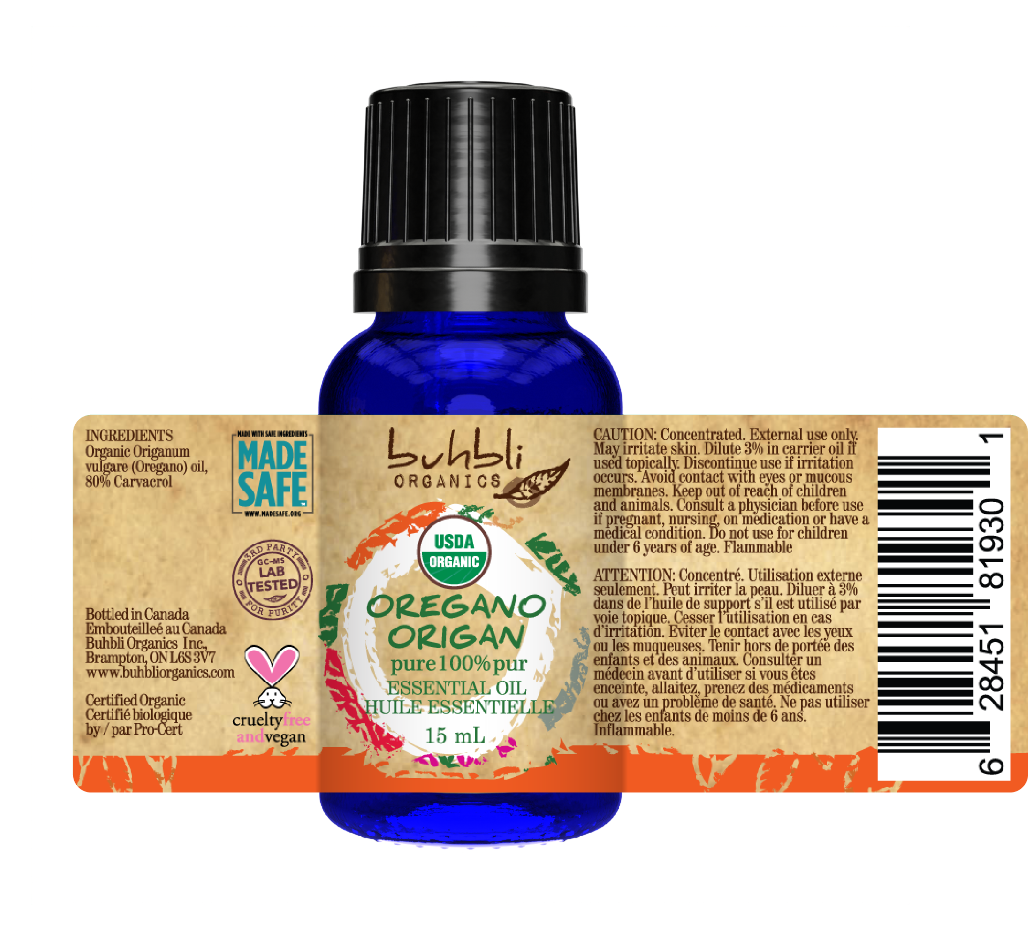 Organic Oregano Essential Oil (15ml) – Buhbli Brands